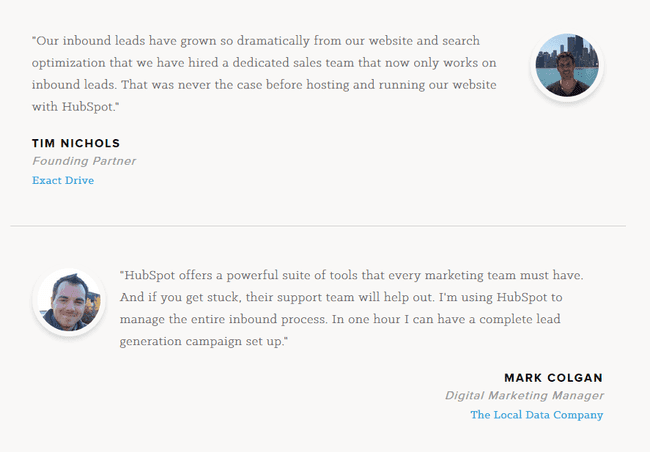 HubSpotTestimonials